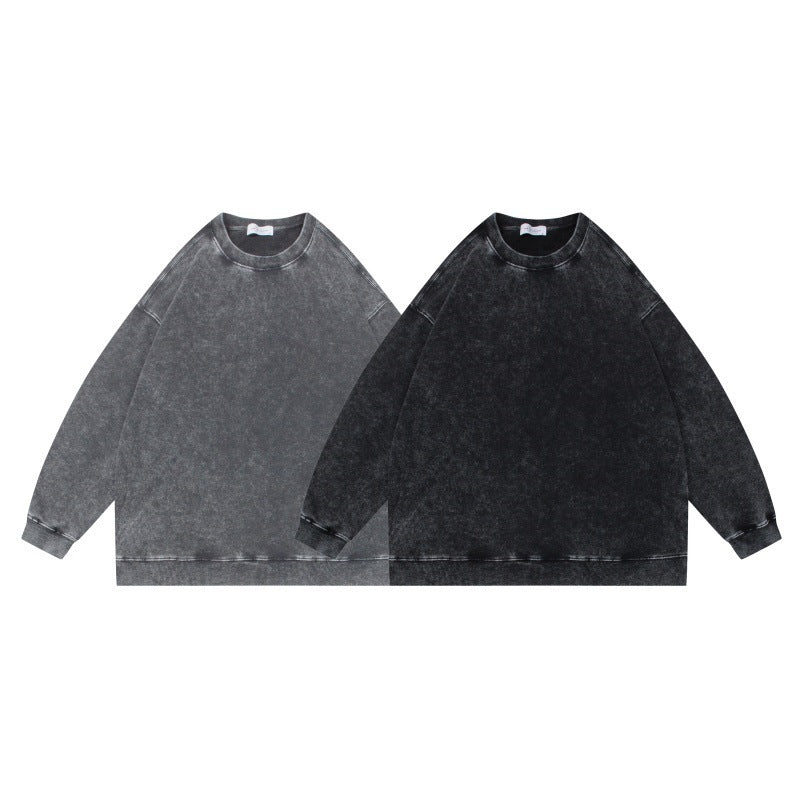 Faded Snowflake Crew Neck Sweatshirt Men