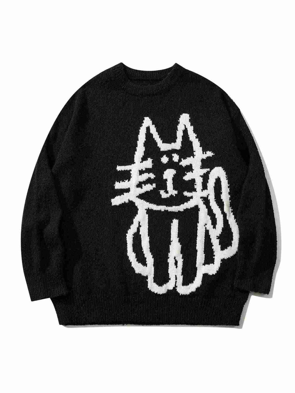 Cartoon cat sweater for men