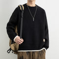 Men's Designer Style Solid Color Thickened Loose Soft Knit Sweater