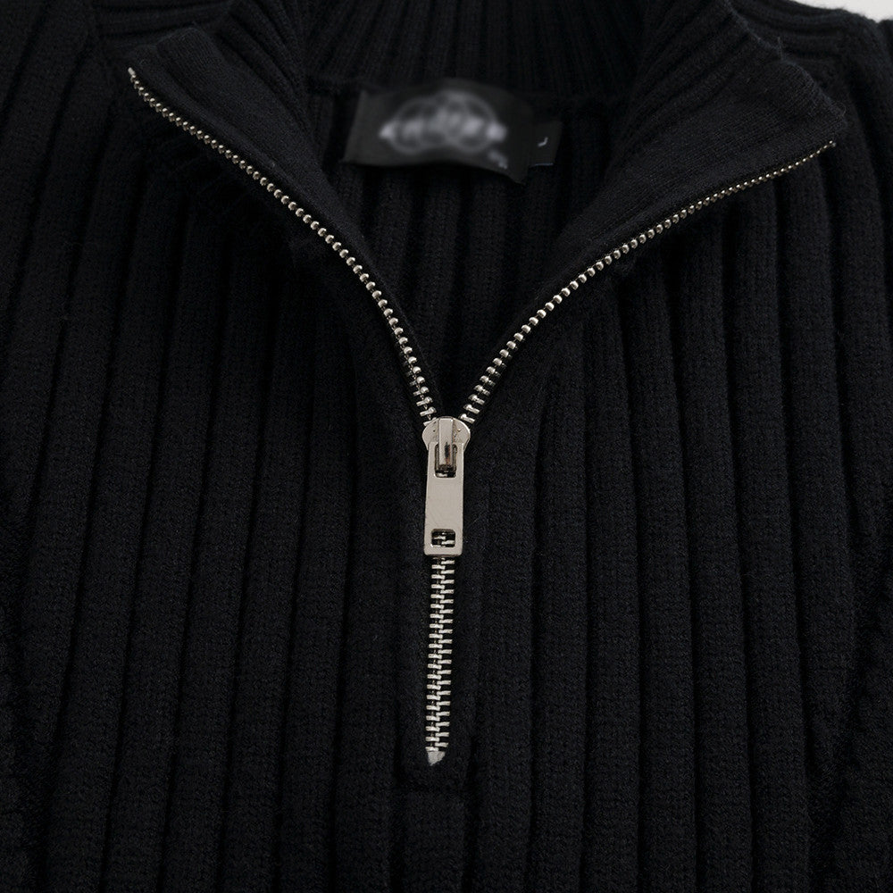 Half zip stand up collar sweater