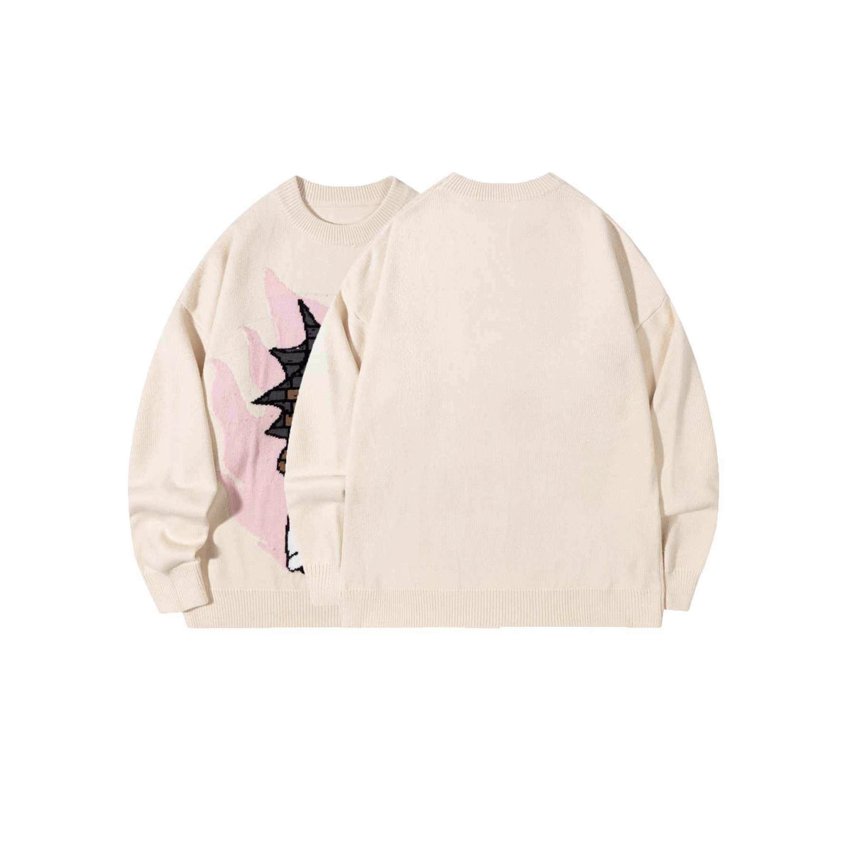 Cartoon round neck sweater for men