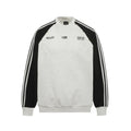 Ribbon splicing striped hoodie for men and women