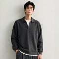 Men's Old Money Style Long Sleeve Polo Collar Sweatshirt