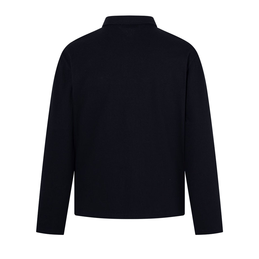 Embroidered long sleeved polo shirt for men