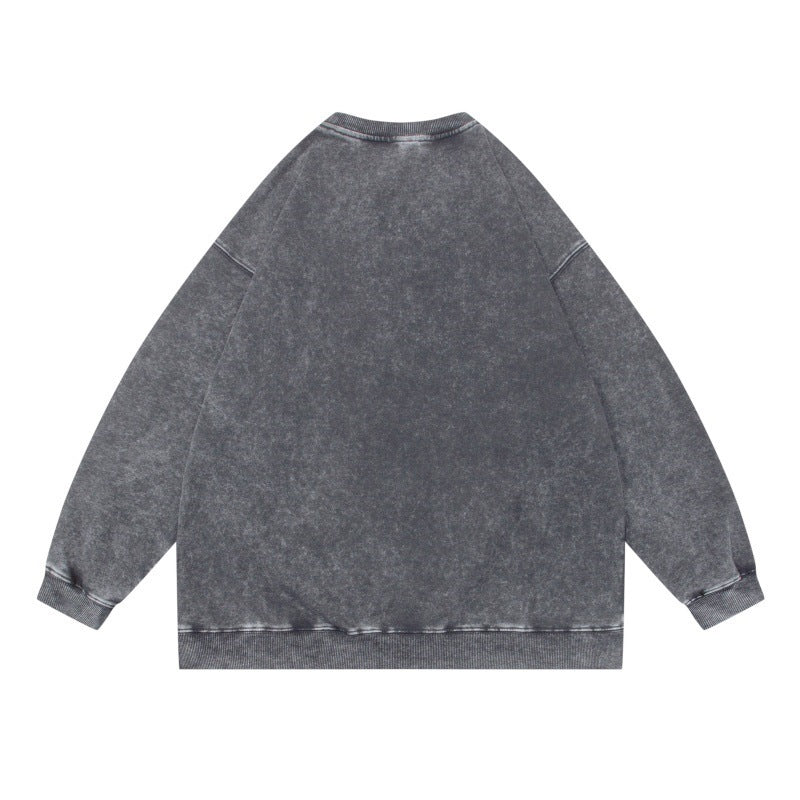 Faded Snowflake Crew Neck Sweatshirt Men