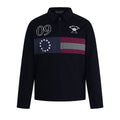 Embroidered long sleeved polo shirt for men