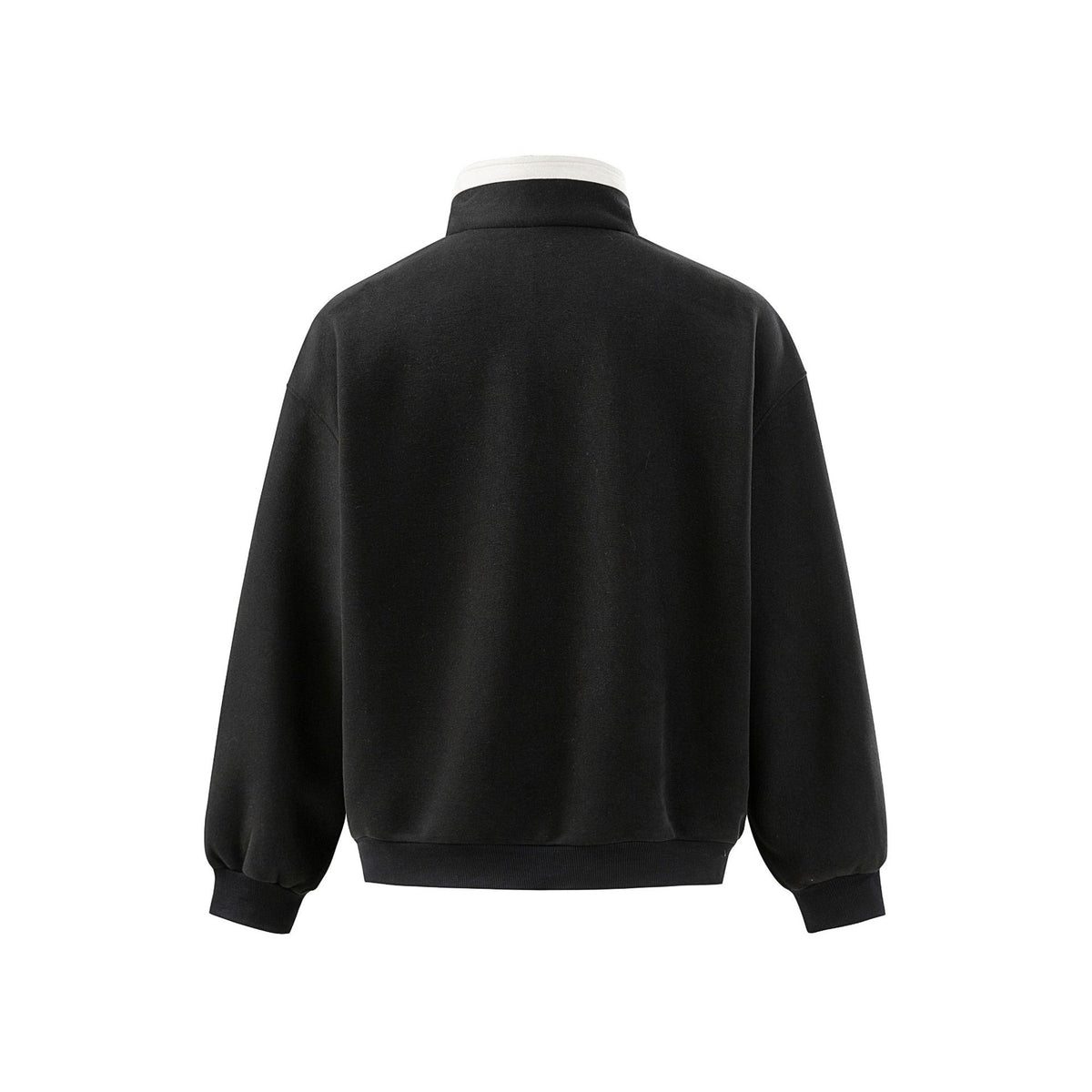 Letter Embroidery Half-Zip Hooded Sweatshirt for Men