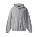 Loose deconstruction zipper hoodie for men