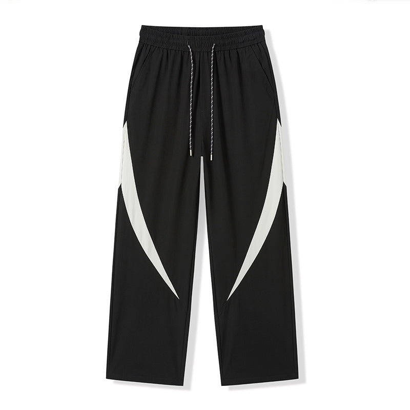 Style Color-Blocked Casual Pants for Men