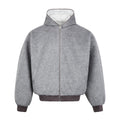 Wool Blend Zip-up Thickened Jacket for Men and Women