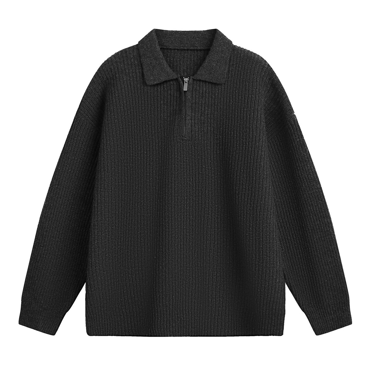 Half zip lapel sweater for men in autumn