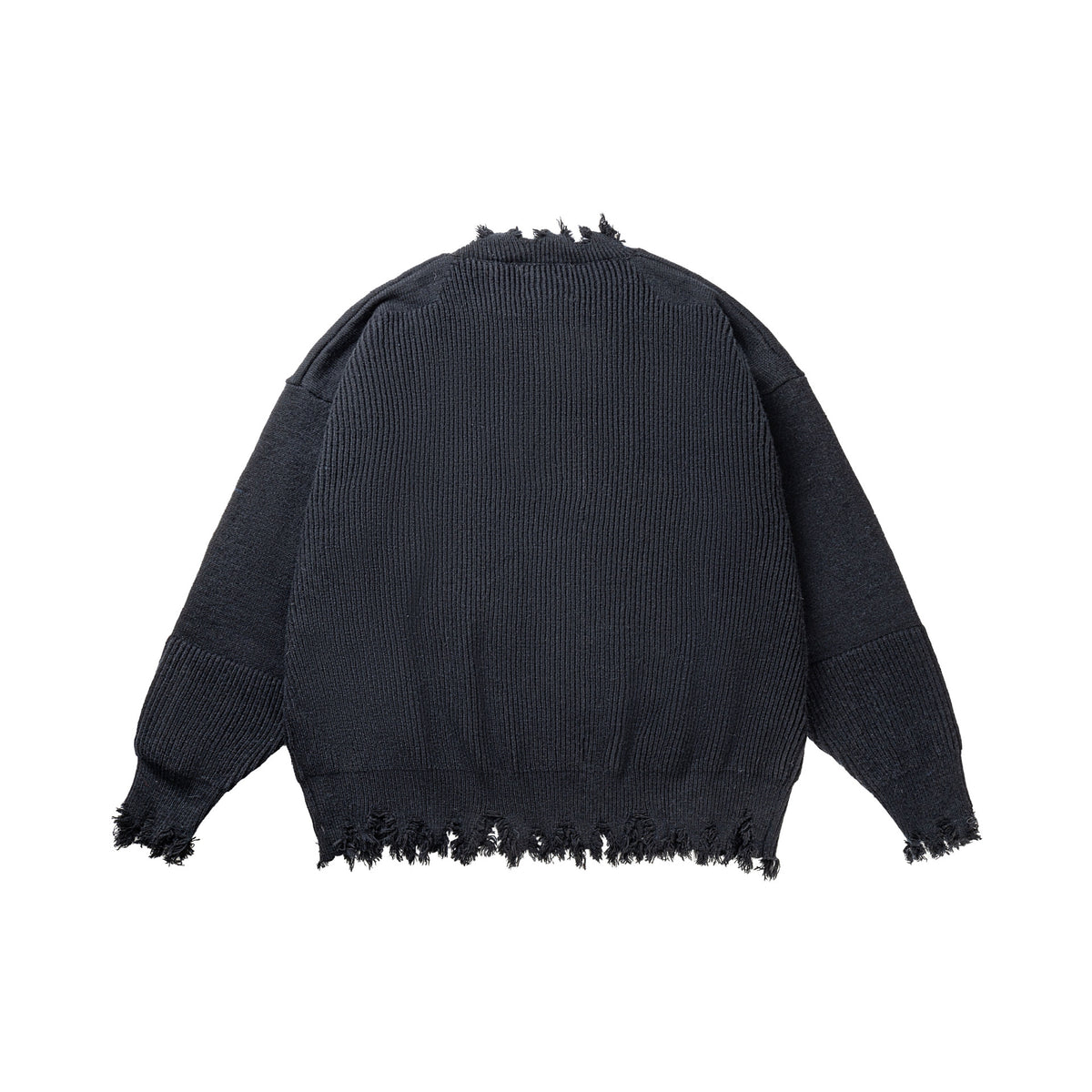 Perforated round neck knitted sweater for men and women