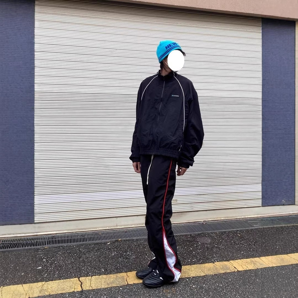Color-Blocked Spliced Athletic Pants for Men