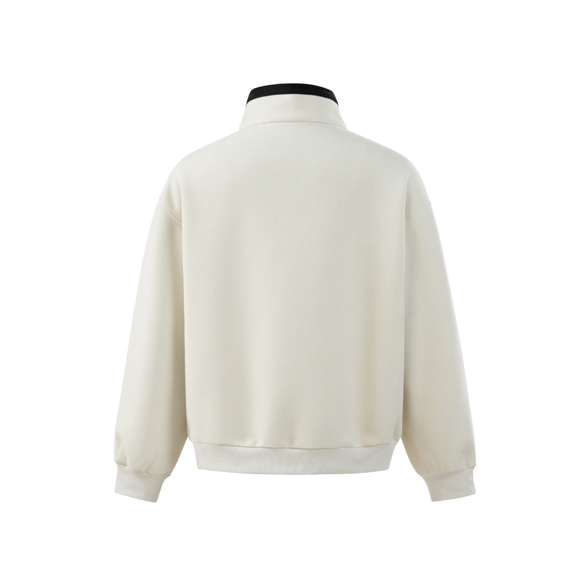 Letter Embroidery Half-Zip Hooded Sweatshirt for Men