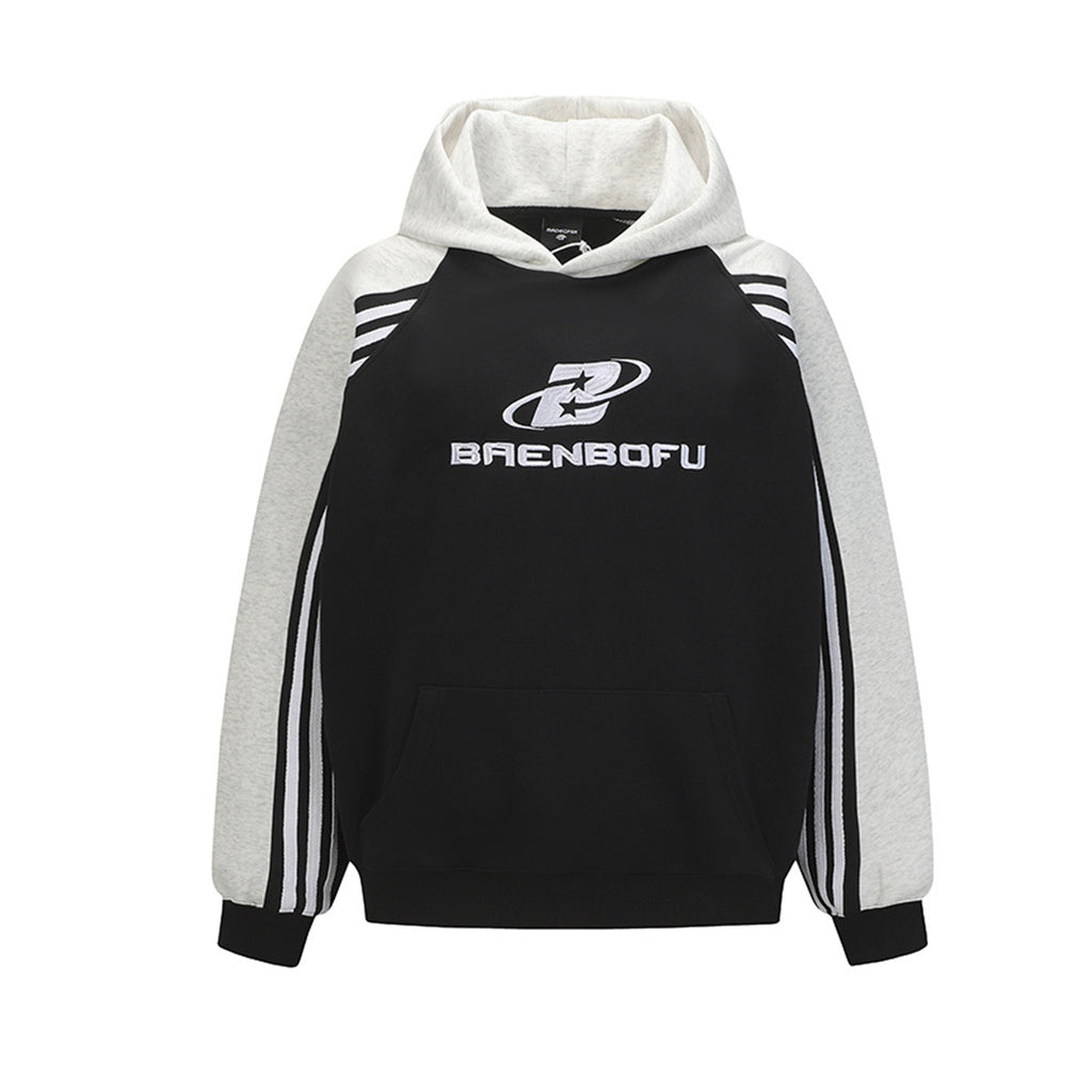 Color blocked sports hoodie for men