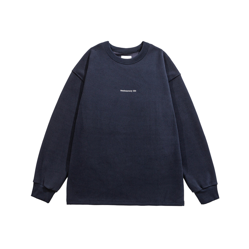 Vintage Small Letter Print Loose Hoodie for Men