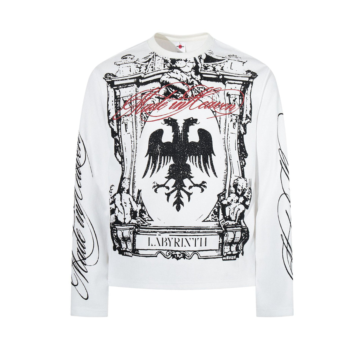 Graffiti printed long sleeved T-shirt for men