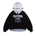 Fake two hooded sweatshirts for men