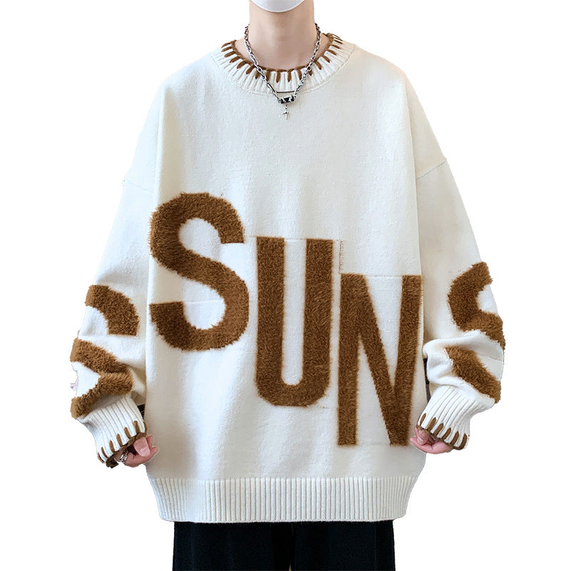 Casual Long Sleeve Round Neck Sweater for Men