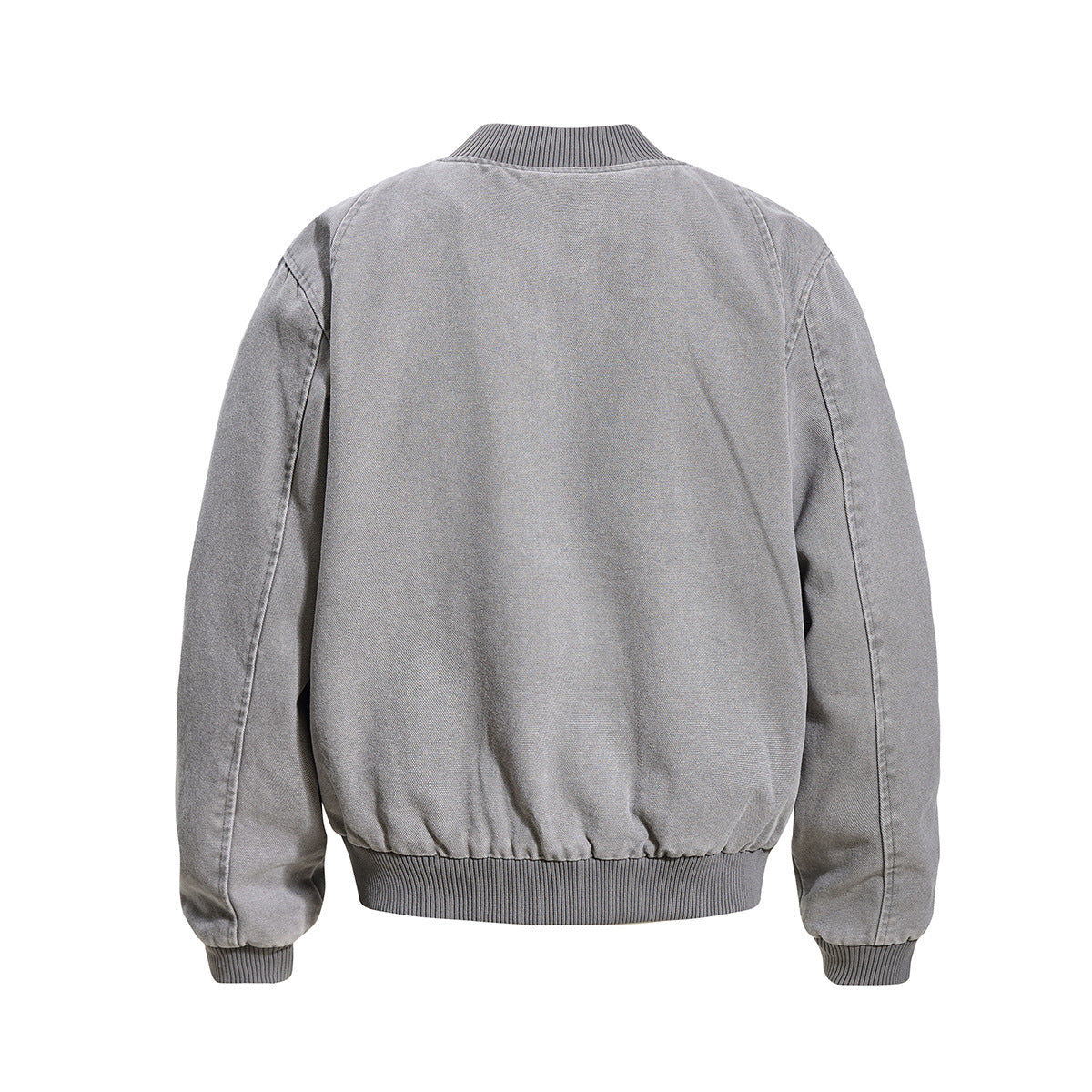 Washed canvas baseball jacket for men