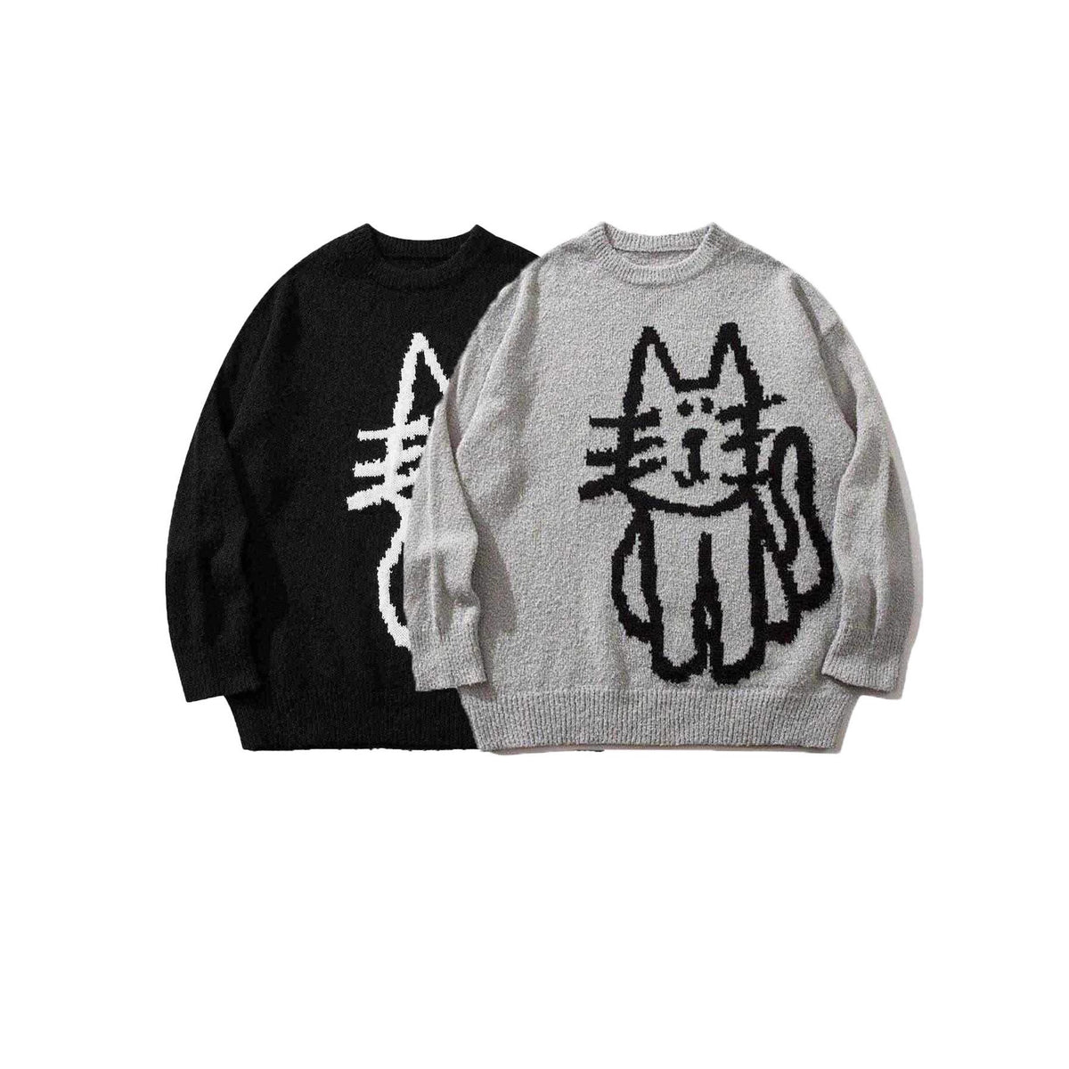 Cartoon cat sweater for men