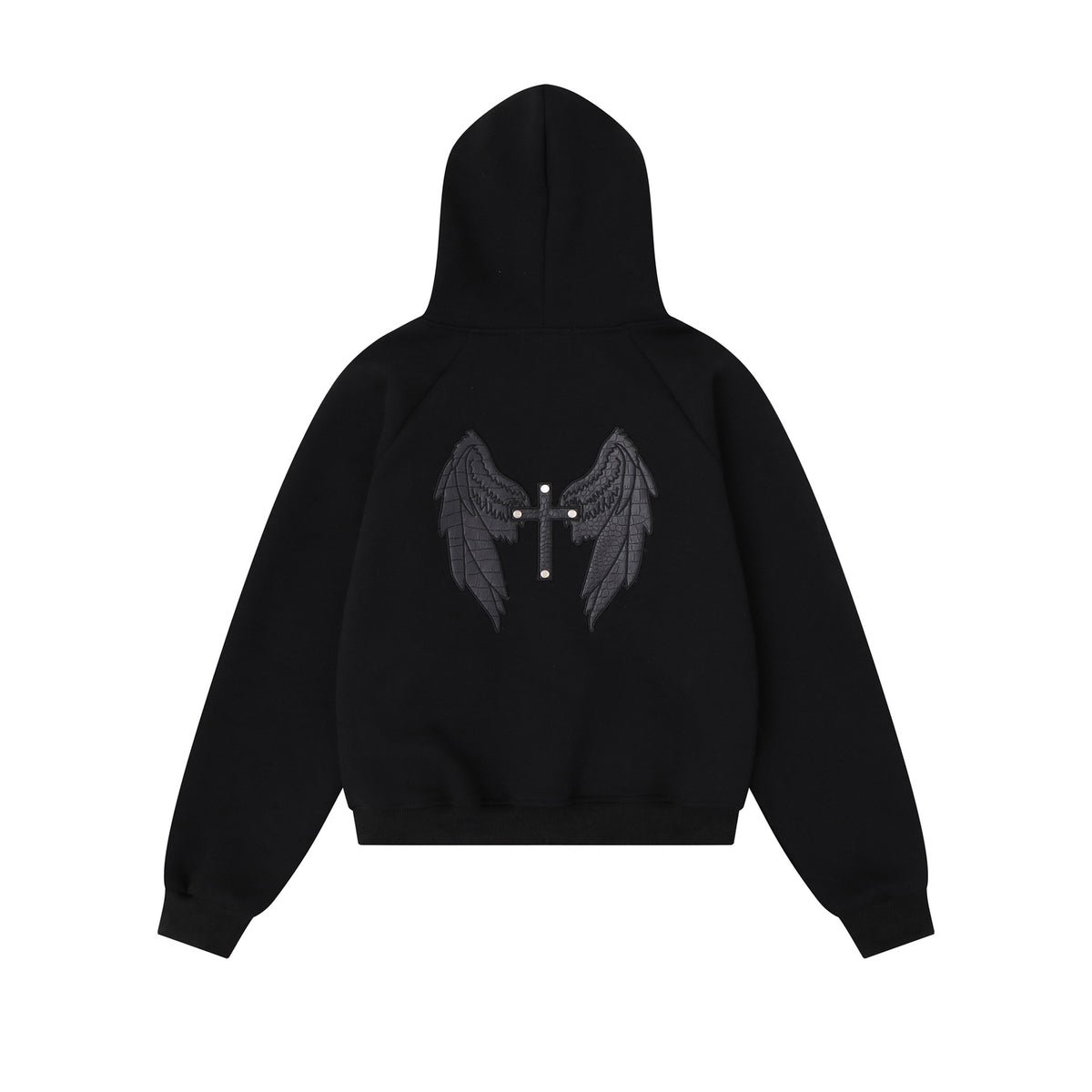 Sweet Cool Rivet Zipper Hooded Cropped Loose Cardigan Sweatshirt