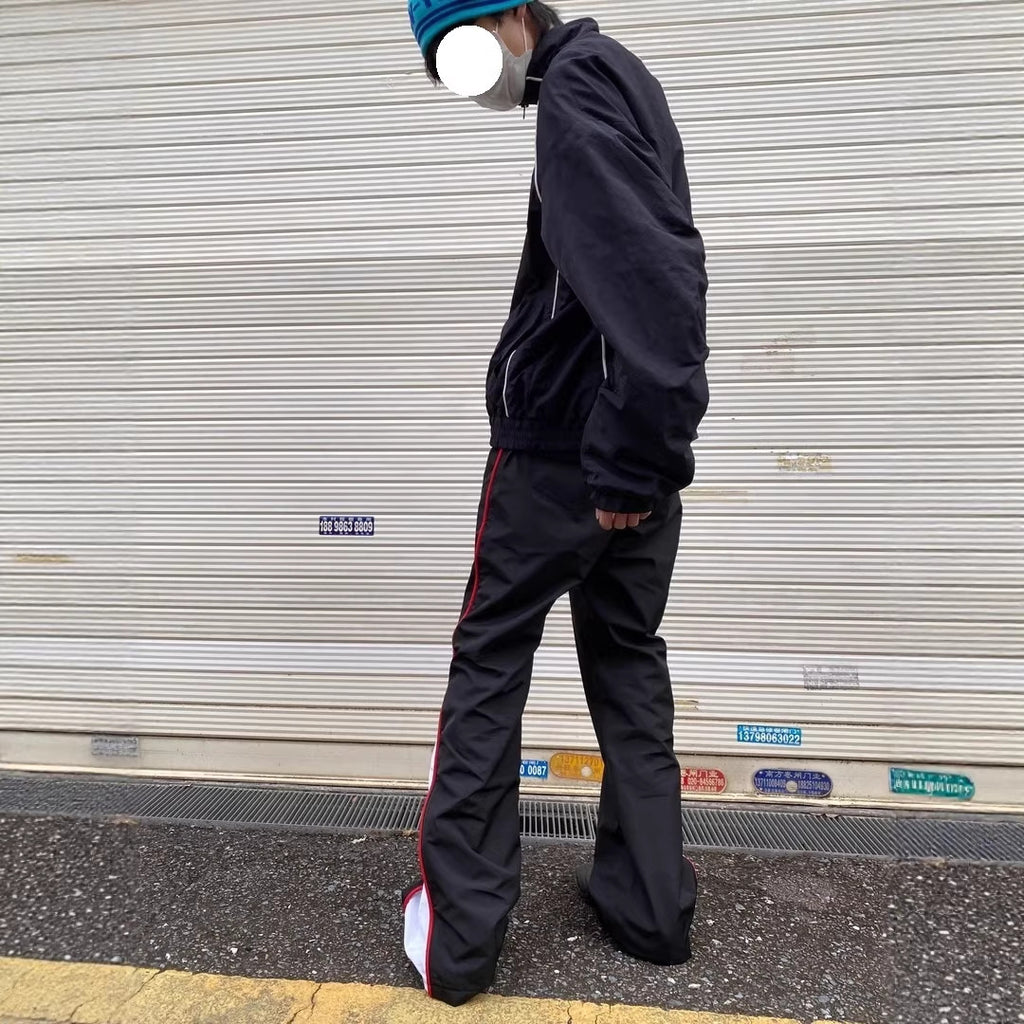 Color-Blocked Spliced Athletic Pants for Men