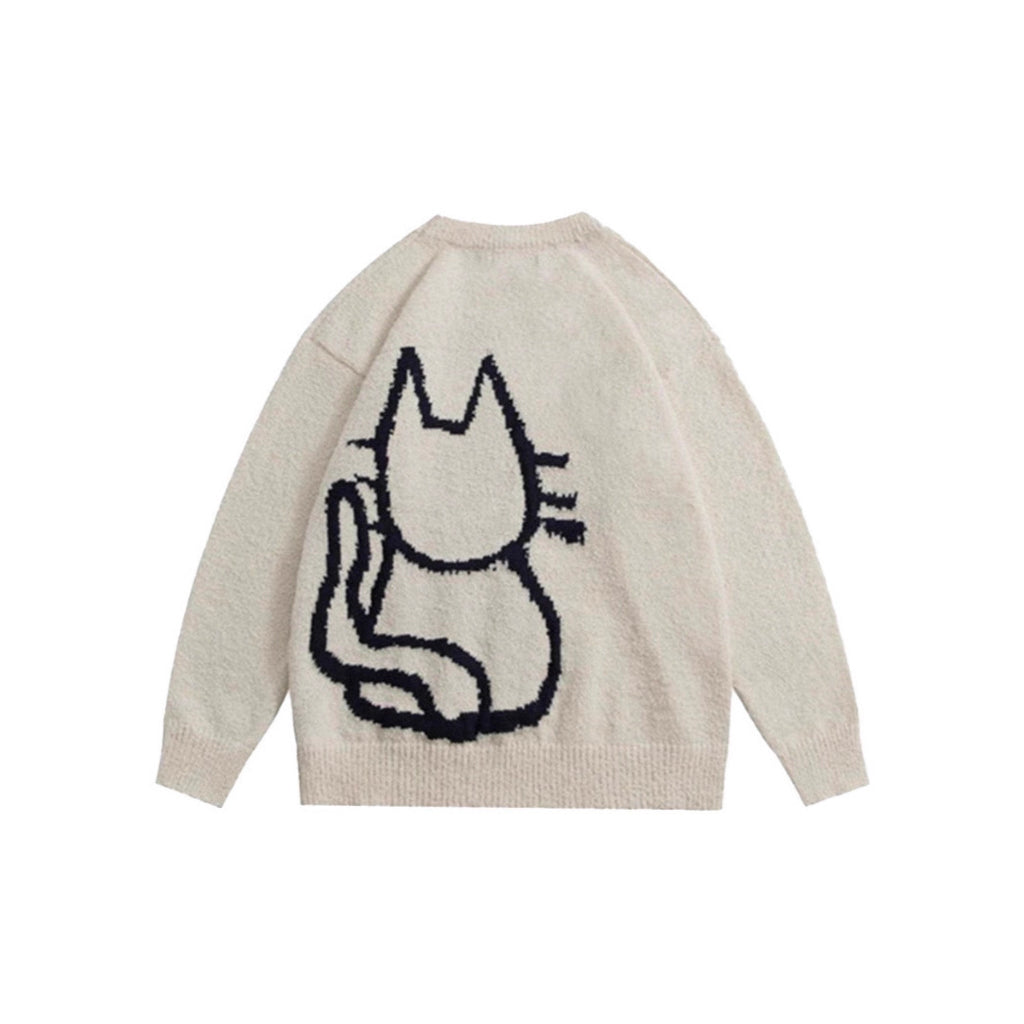 Cartoon cat sweater for men