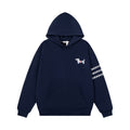 Sausage dog towel embroidered hooded sweatshirt for men