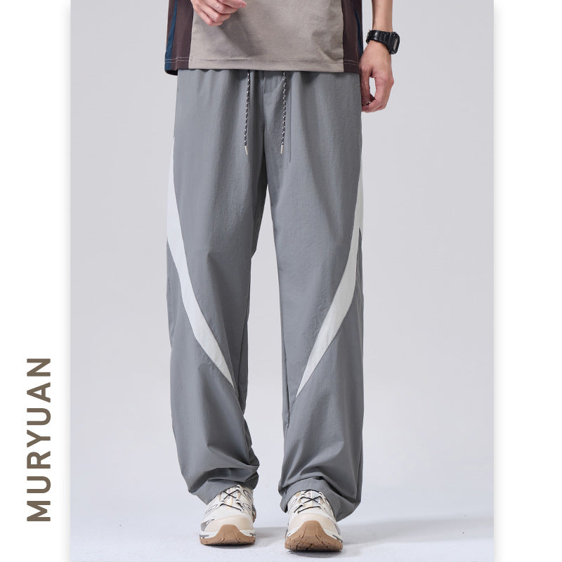 Style Color-Blocked Casual Pants for Men