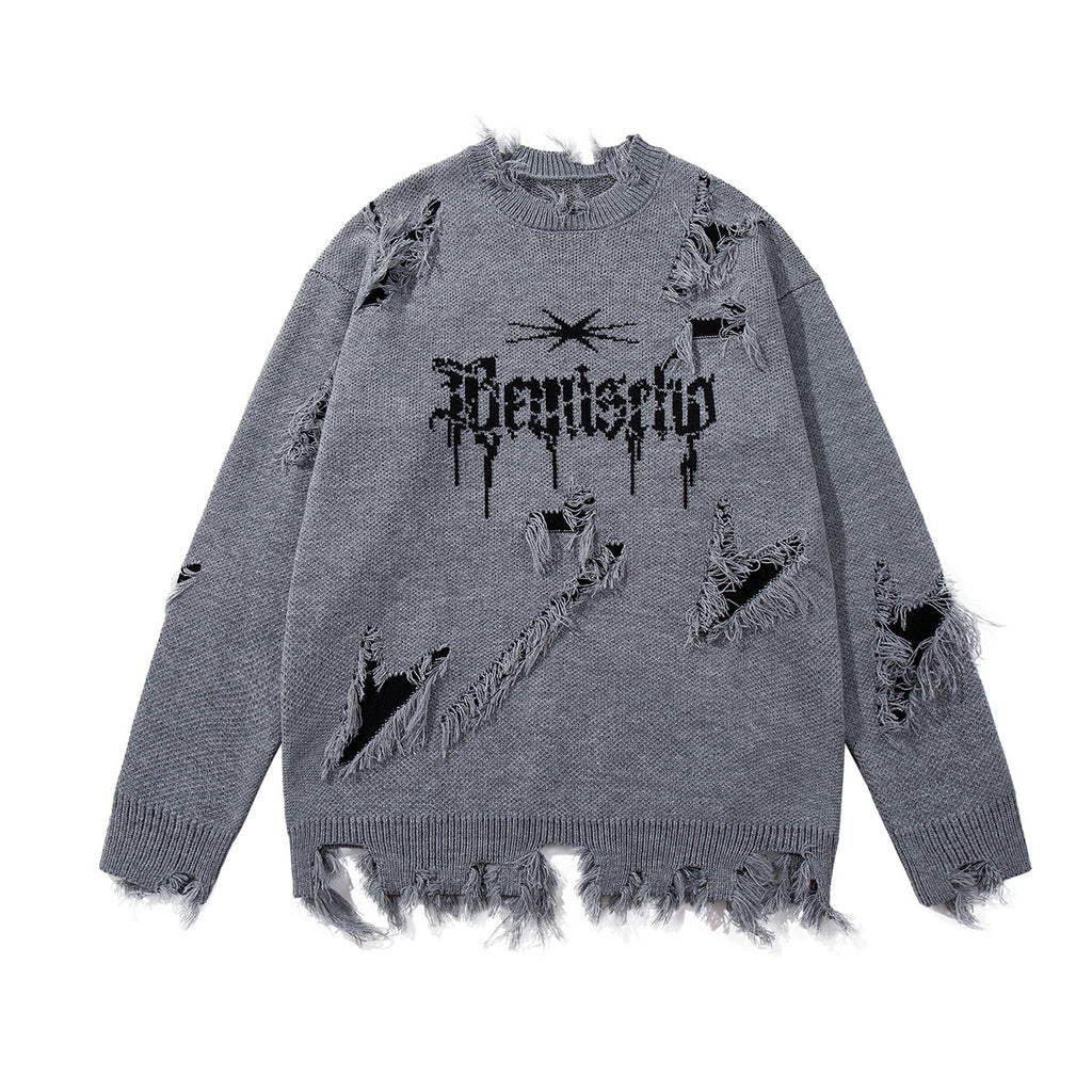 Tassel sweater thick knit sweater for men