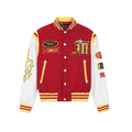 Embroidered letter baseball jacket