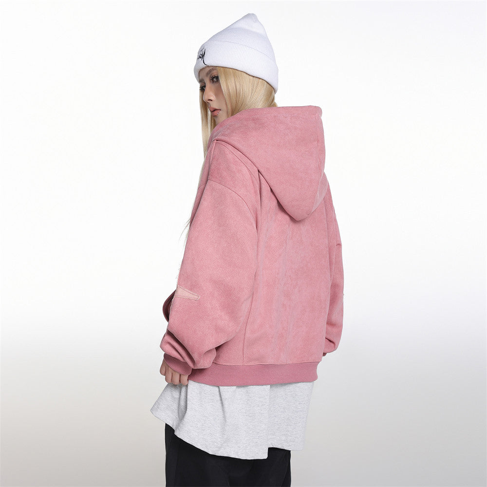 Hooded short hoodie for men and women