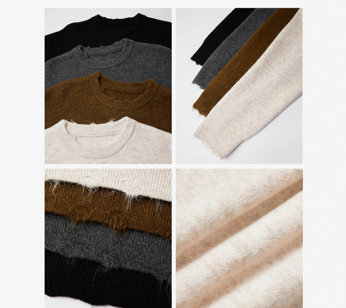 Round neck sweater for men