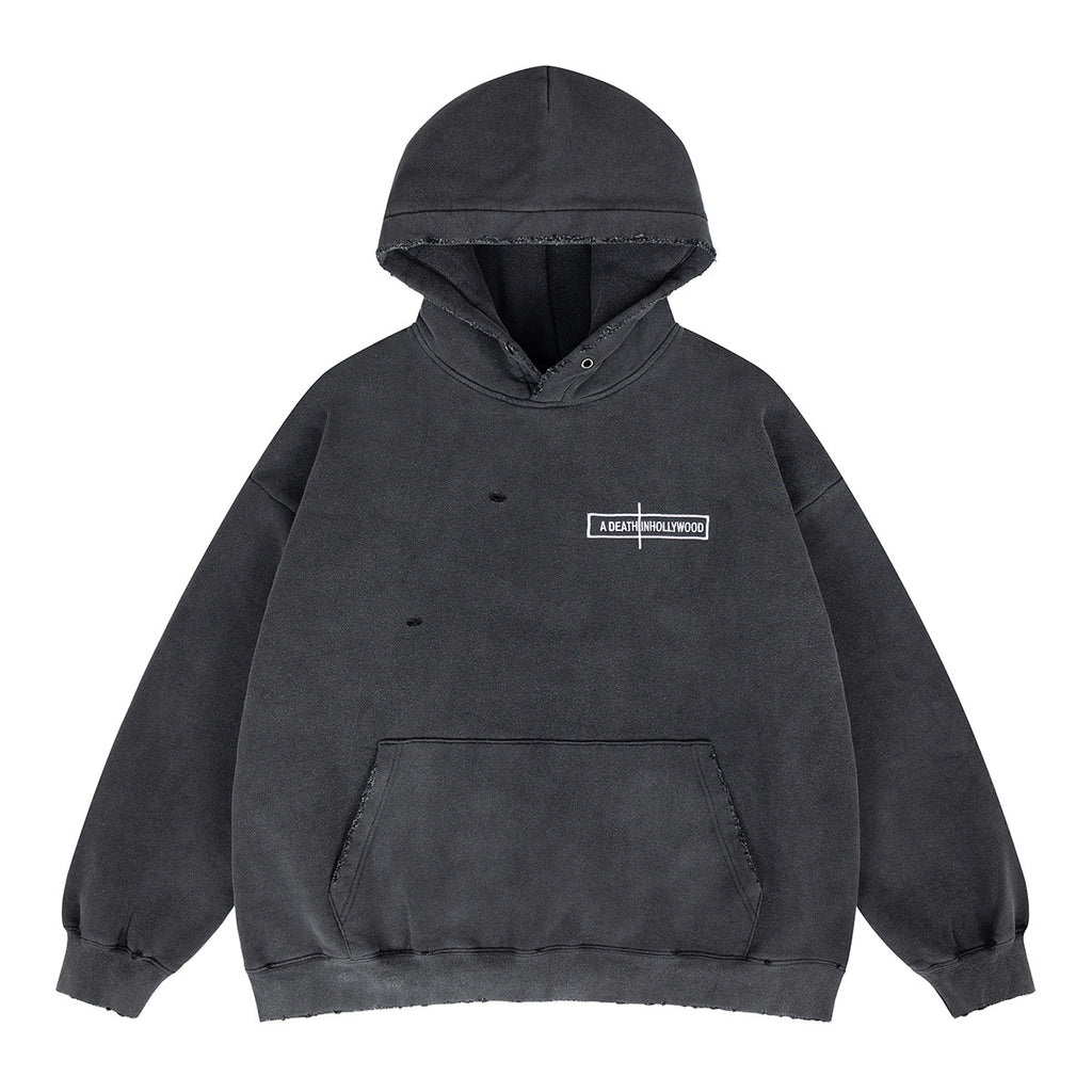 Hoodie for Men | Retro Distressed Style Sweatshirt