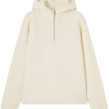 Knitwear Loose Hooded Half-Zip Sweater Coat