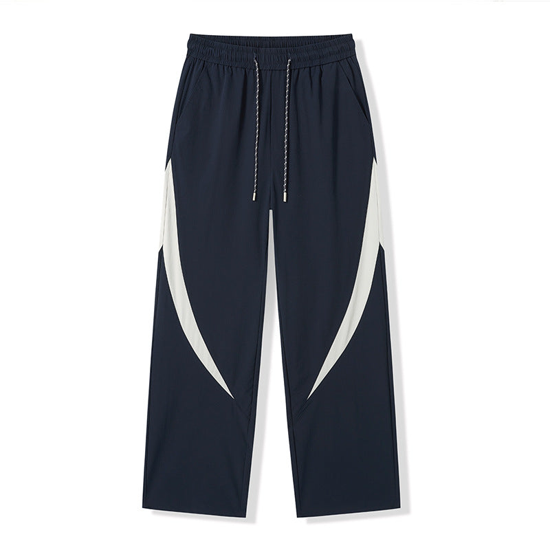 Style Color-Blocked Casual Pants for Men