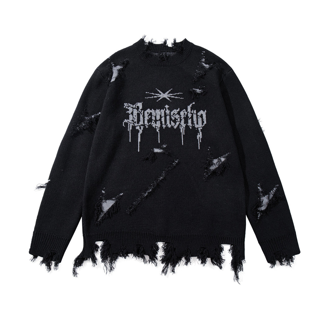 Tassel sweater thick knit sweater for men