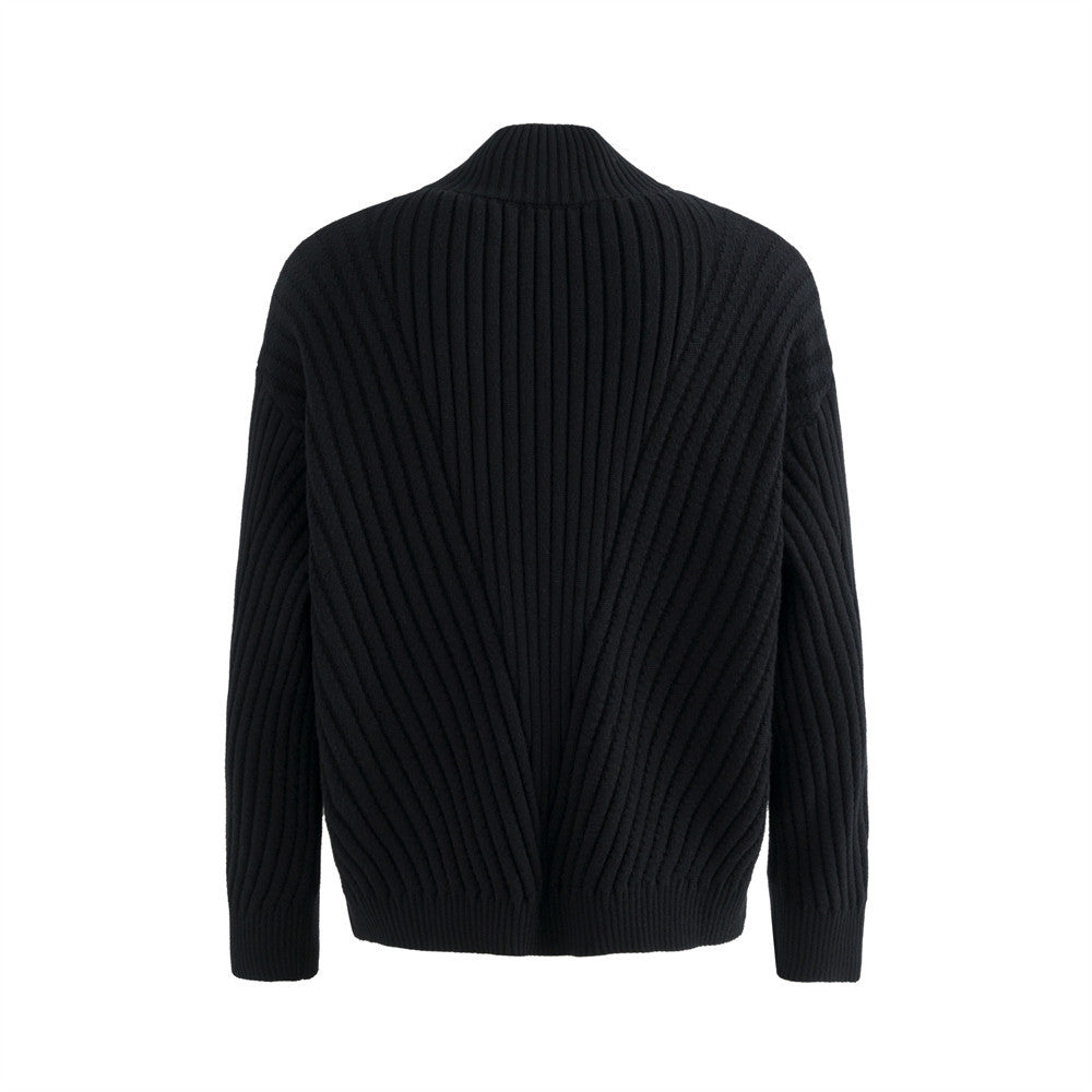 Half zip stand up collar sweater