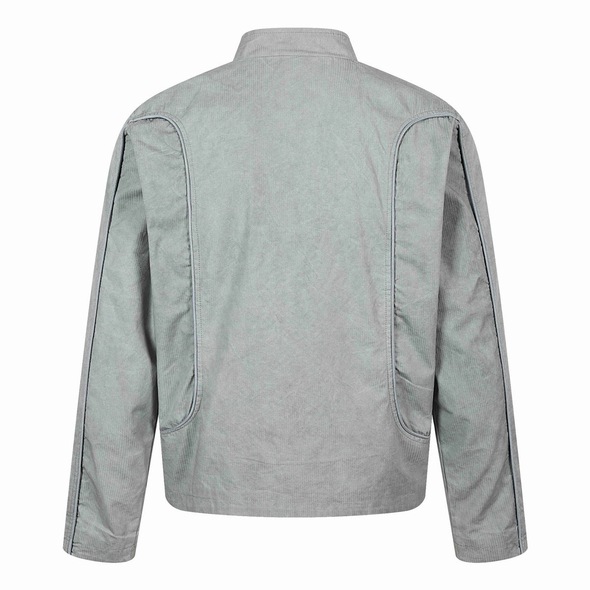 Deconstructed Patchwork Loose Zipper Short Jacket for Men