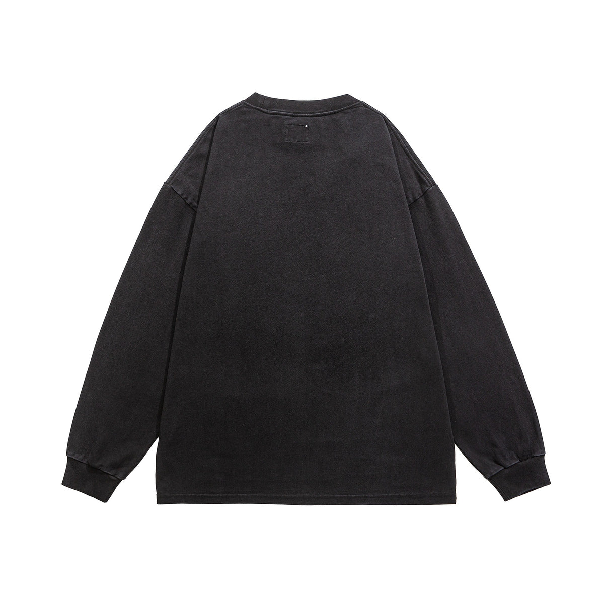 Washed Distressed Crewneck Hoodie for Men