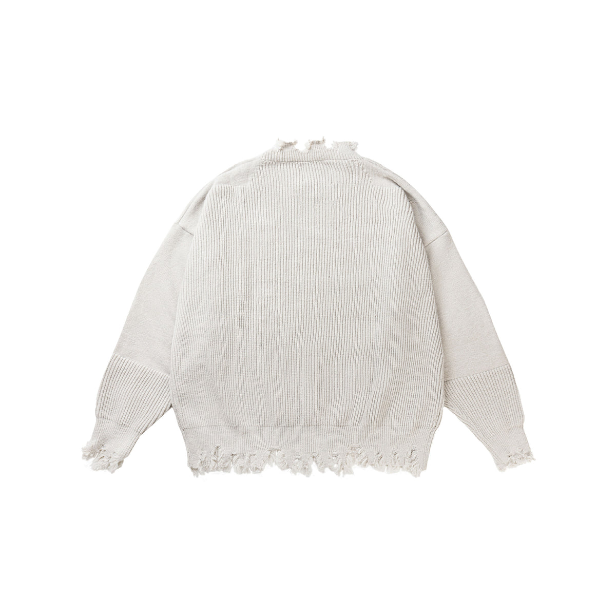 Perforated round neck knitted sweater for men and women