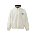 Letter Embroidery Half-Zip Hooded Sweatshirt for Men