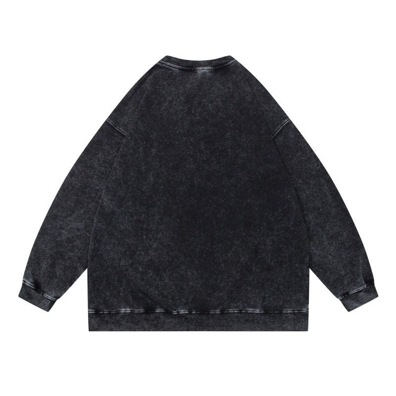 Faded Snowflake Crew Neck Sweatshirt Men
