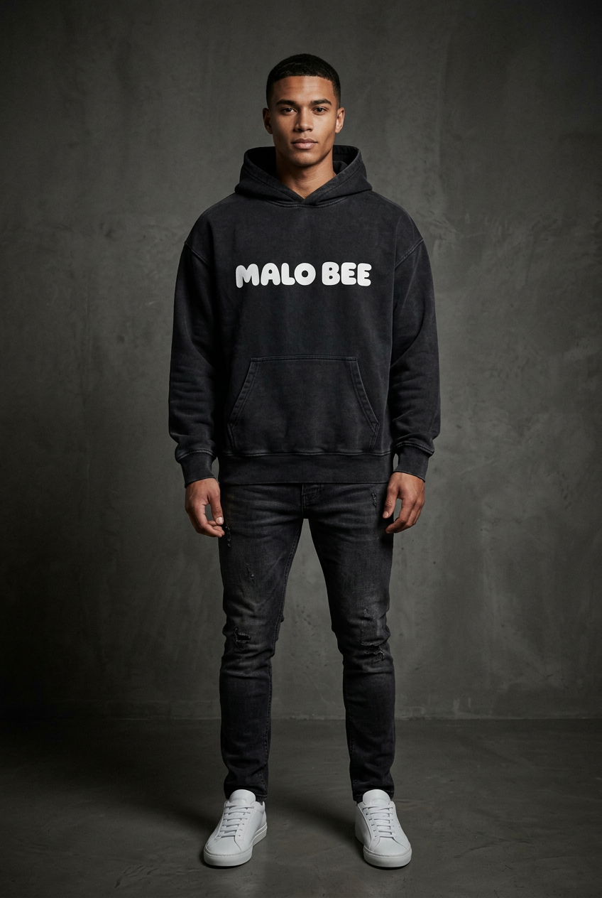 Malo Bee Signature Hoodie — Black