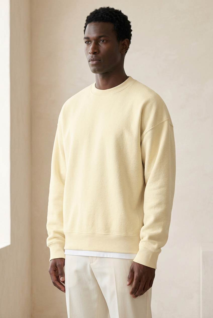 Crèmekleurige sweater met handen laag