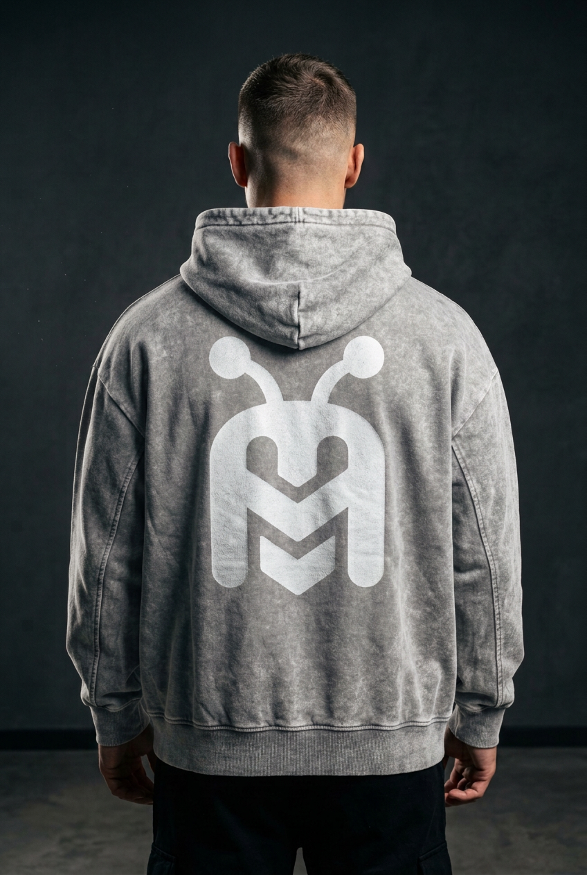 Malo Bee Signature Hoodie — Grau