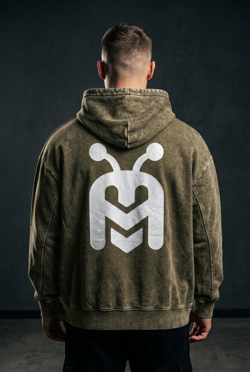 Malo Bee Signature Hoodie — Khaki