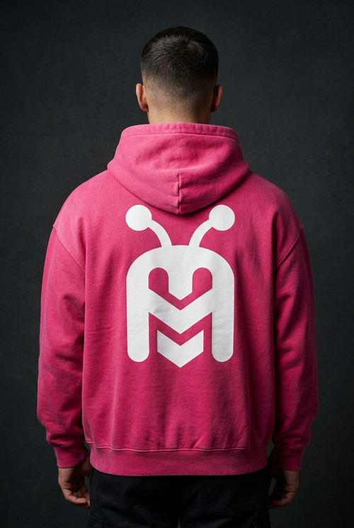 Malo Bee Signature Hoodie — Safety Pink