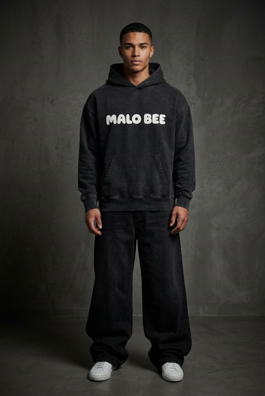 Malo Bee Signature Hoodie — Black